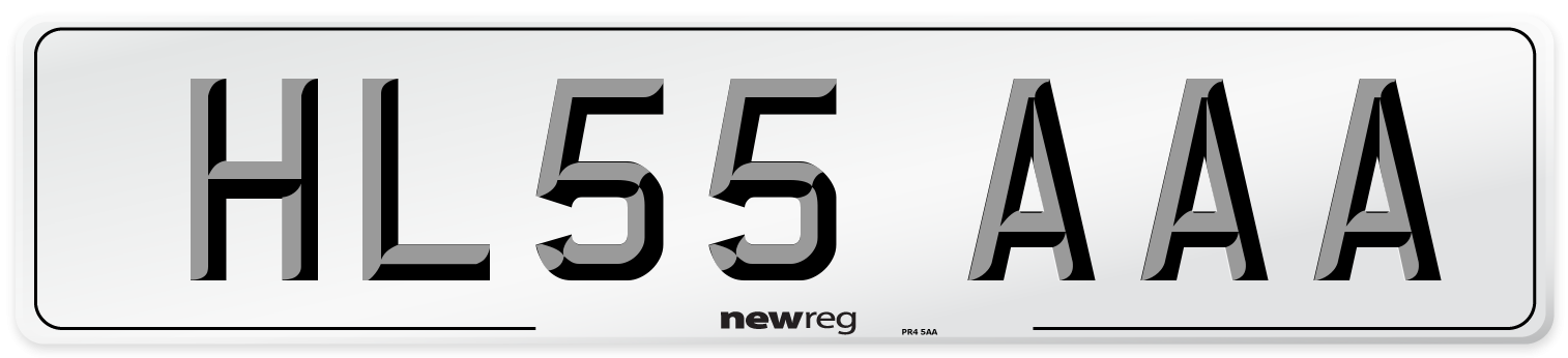 HL55 AAA Number Plate from New Reg